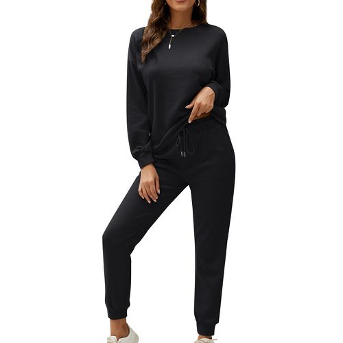 Women Two Pics Long-sleeved Sweatershirt Trousers for Home Clothes