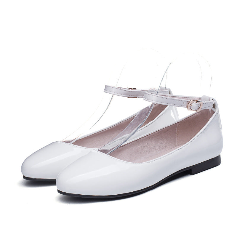 Girls Buckle Strap Flat Shoes