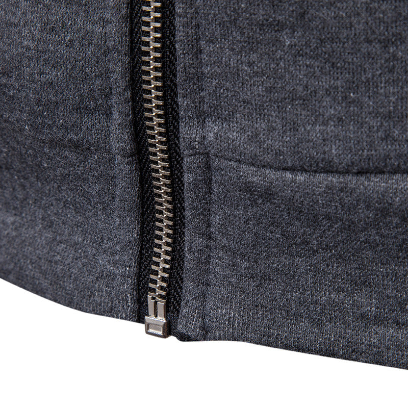 Men's Color Blocking Hooded Cardigan Long Sleeve Sweaters