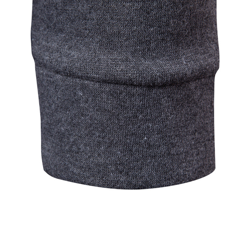 Men's Color Blocking Hooded Cardigan Long Sleeve Sweaters