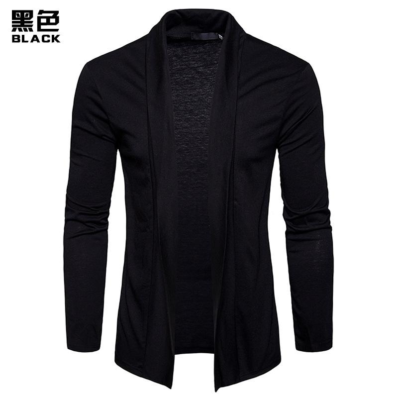 Men's Fashion Basic Long Sleeves Turndown Shawl