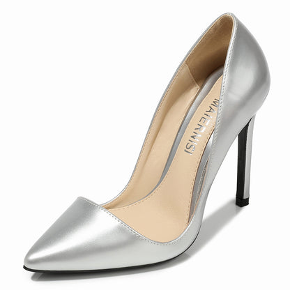 Ladies Pointed Toe Shallow Stiletto Heel Pumps