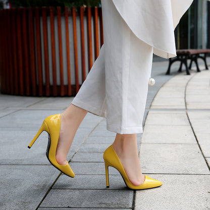 Ladies Pointed Toe Shallow Stiletto Heel Pumps