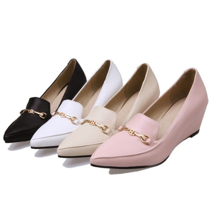 Ladies Heels Pointed Toe Platform Wedge Shoes