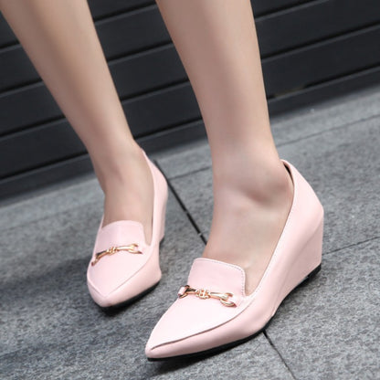 Ladies Heels Pointed Toe Platform Wedge Shoes