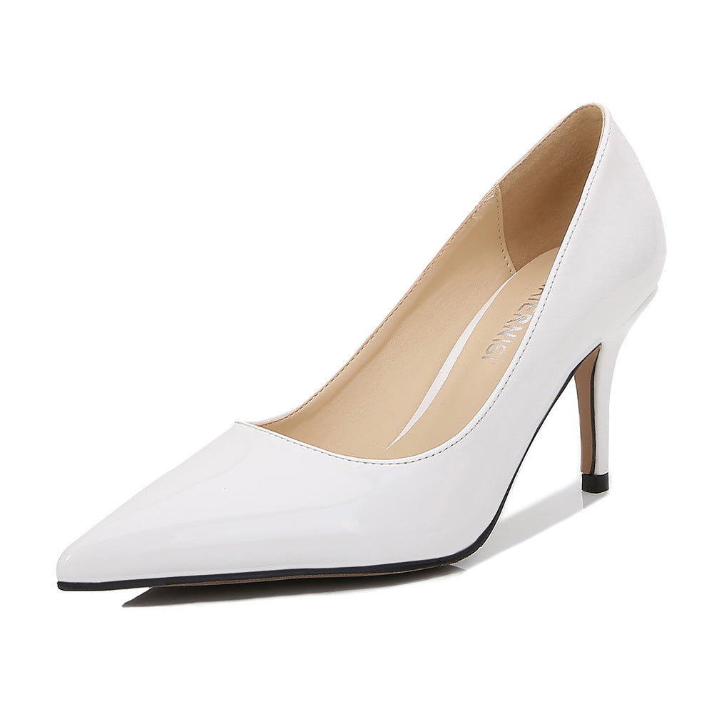 Ladies Pointed Toe Shallow Stiletto Heel Pumps