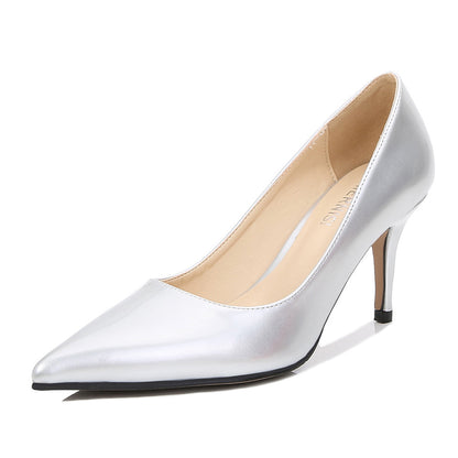 Ladies Pointed Toe Shallow Stiletto Heel Pumps