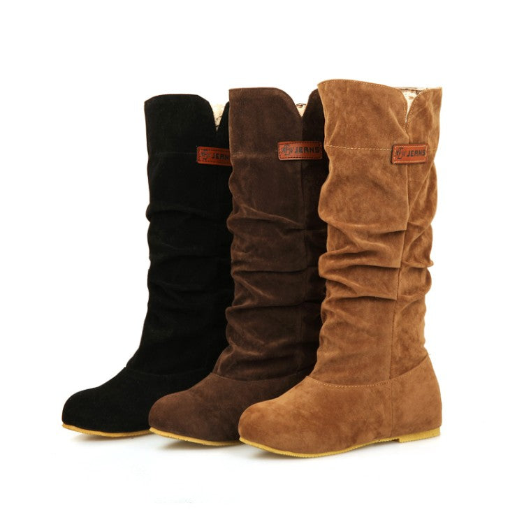 Flock Inside Heighten Mid Calf Boots for Women