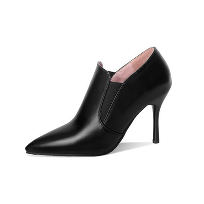 Pointed Toe Stretch Stiletto Heel Ankle Boots for Women