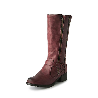 Ladies Heel Knee High Riding Boots