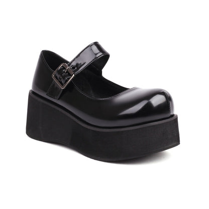 Buckle Straps Mary Jane Platform Heels Pumps for Women