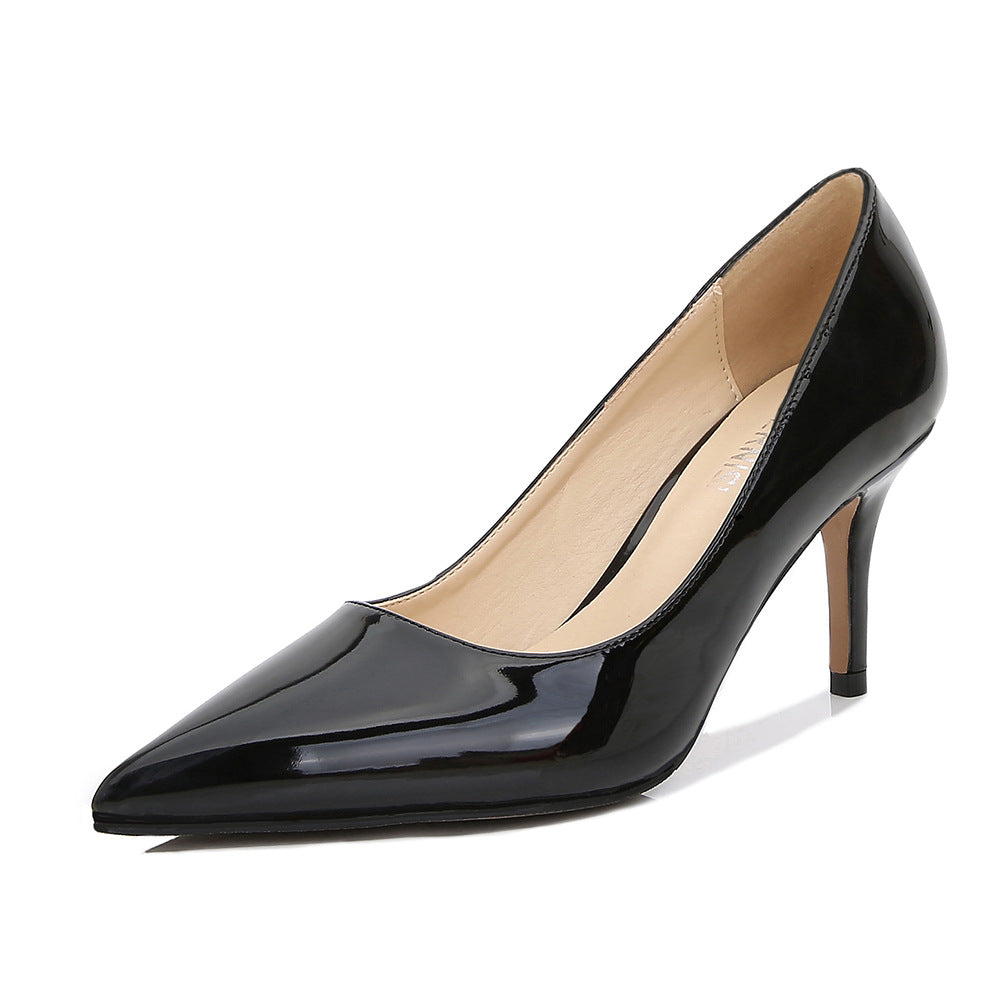 Ladies Pointed Toe Shallow Stiletto Heel Pumps