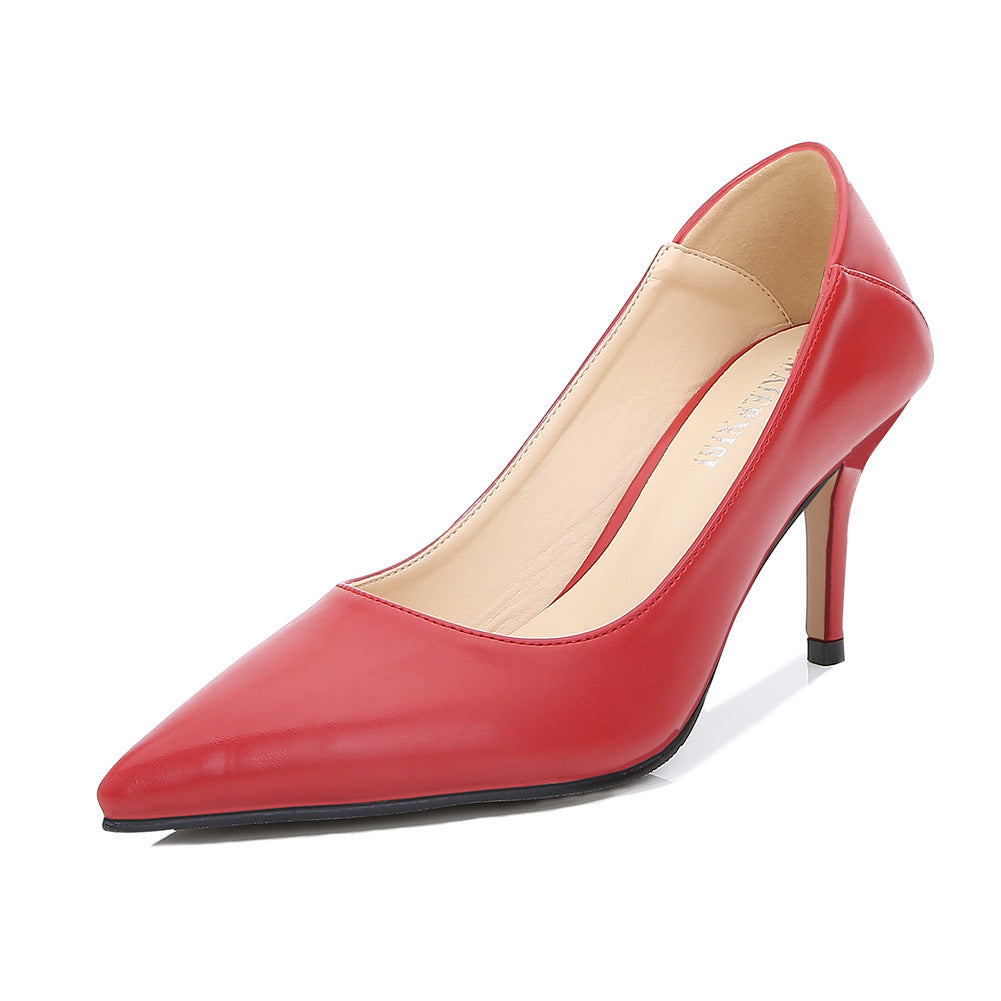 Ladies Pointed Toe Shallow High Heel Pumps