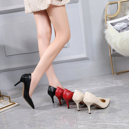 Ladies Pointed Toe Shallow High Heel Pumps