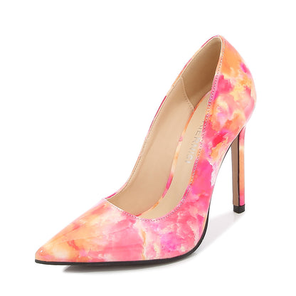 Ladies Flora Pointed Toe Shallow Stiletto Heel Pumps