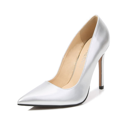 Ladies Pointed Toe Shallow Stiletto Heel Pumps