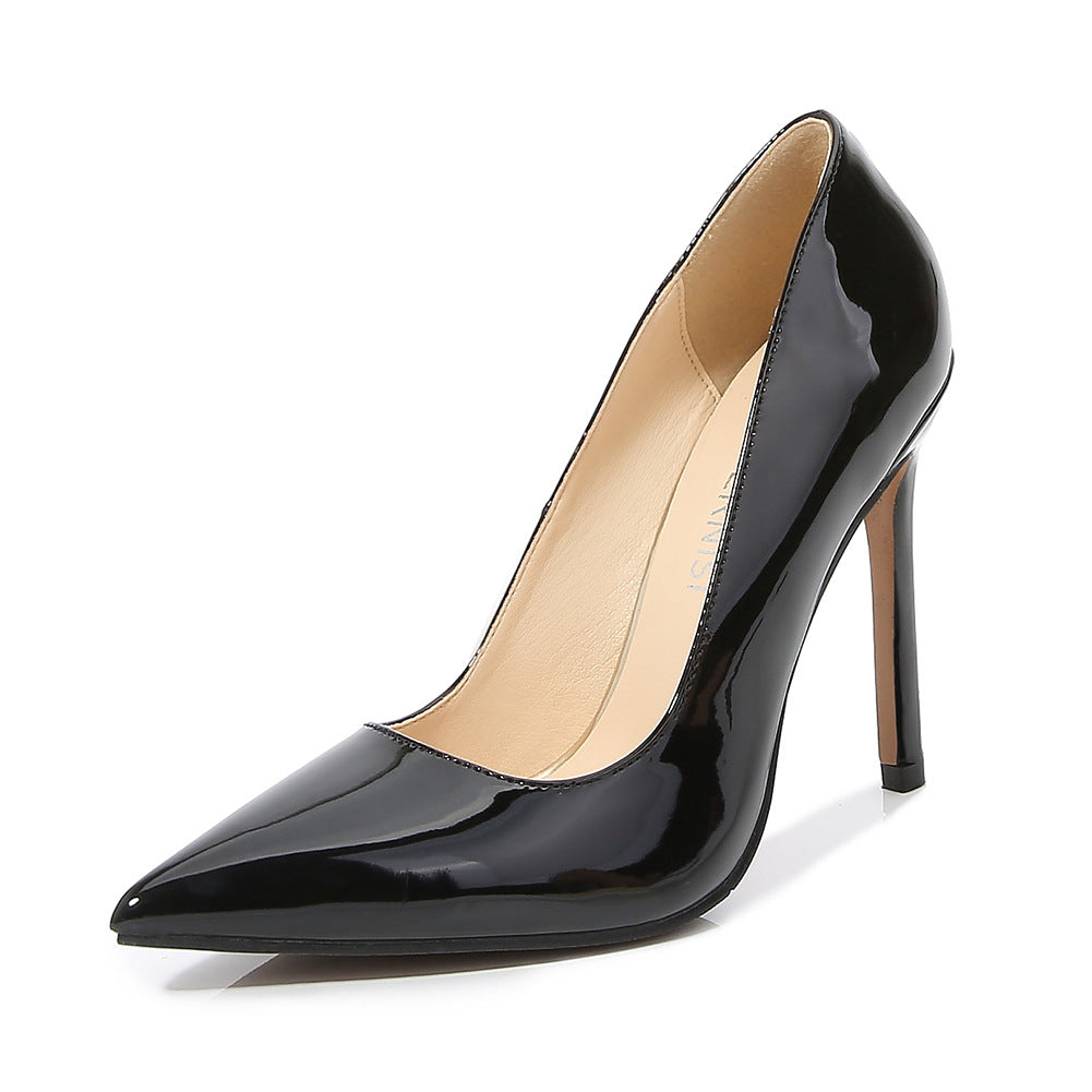 Ladies Pointed Toe Shallow Stiletto Heel Pumps