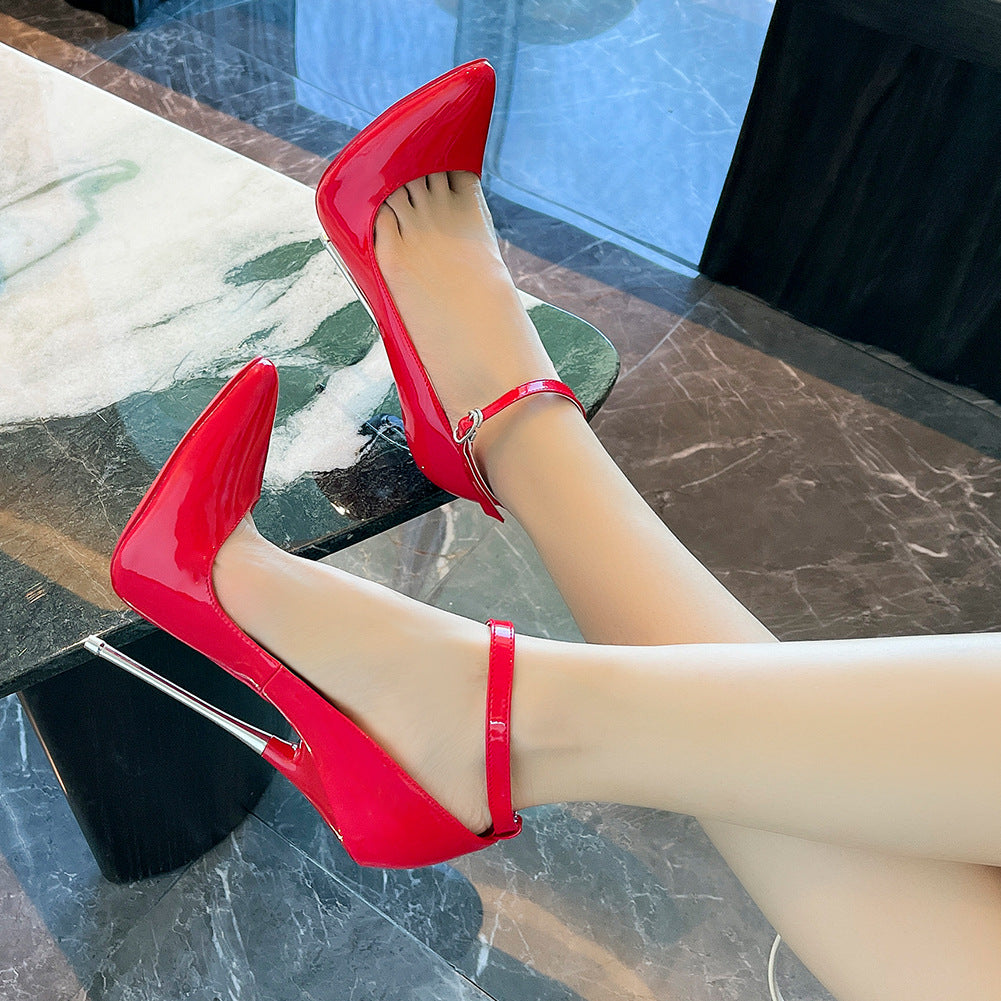 Ladies Ankle Strap Stiletto Heel Pumps