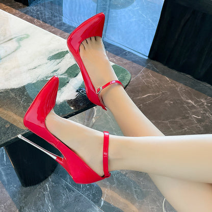 Ladies Ankle Strap Stiletto Heel Pumps