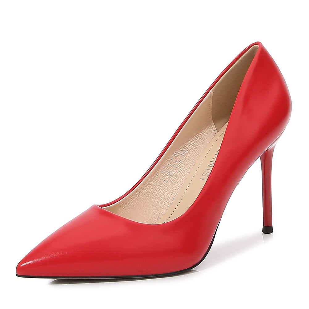 Ladies Pointed Toe Shallow Stiletto Heel Pumps