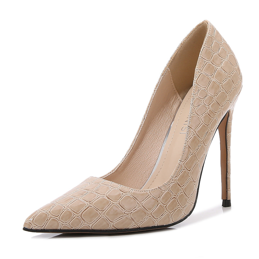 Ladies Pointed Toe Shallow Stiletto Heel Pumps