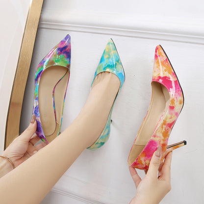 Ladies Pointed Toe Shallow Stiletto Heel Pumps