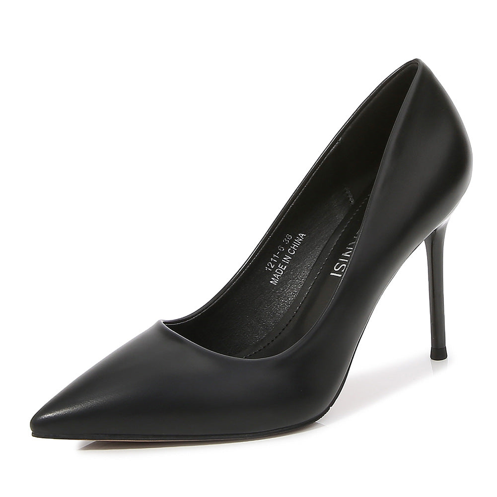 Ladies Pointed Toe Shallow Stiletto Heel Pumps