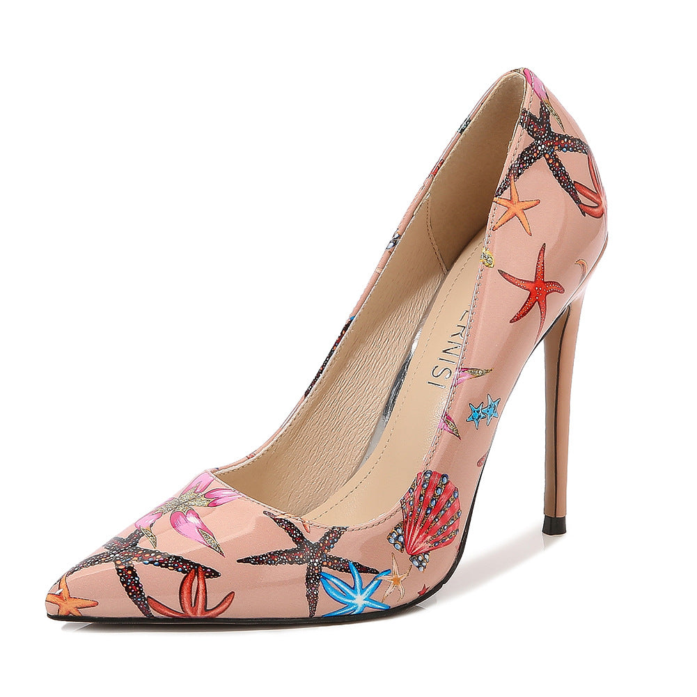 Ladies Pointed Toe Shallow Stiletto Heel Pumps