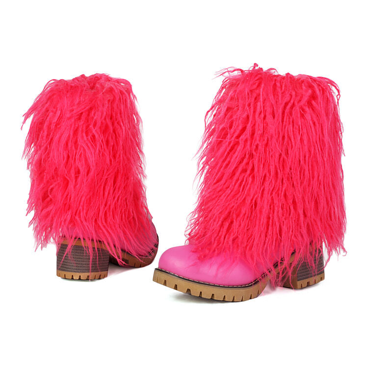 Women's Tassel Round Toe Platform Short Boots