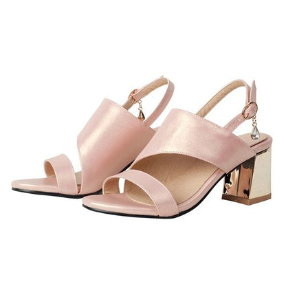 Women Slingbacks High Heel Chunky Sandals