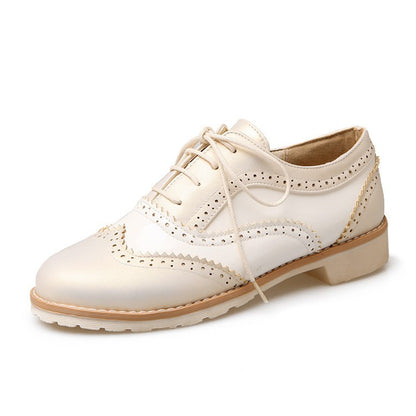 Retro Lace Up Women Flats Oxfords Shoes 5675