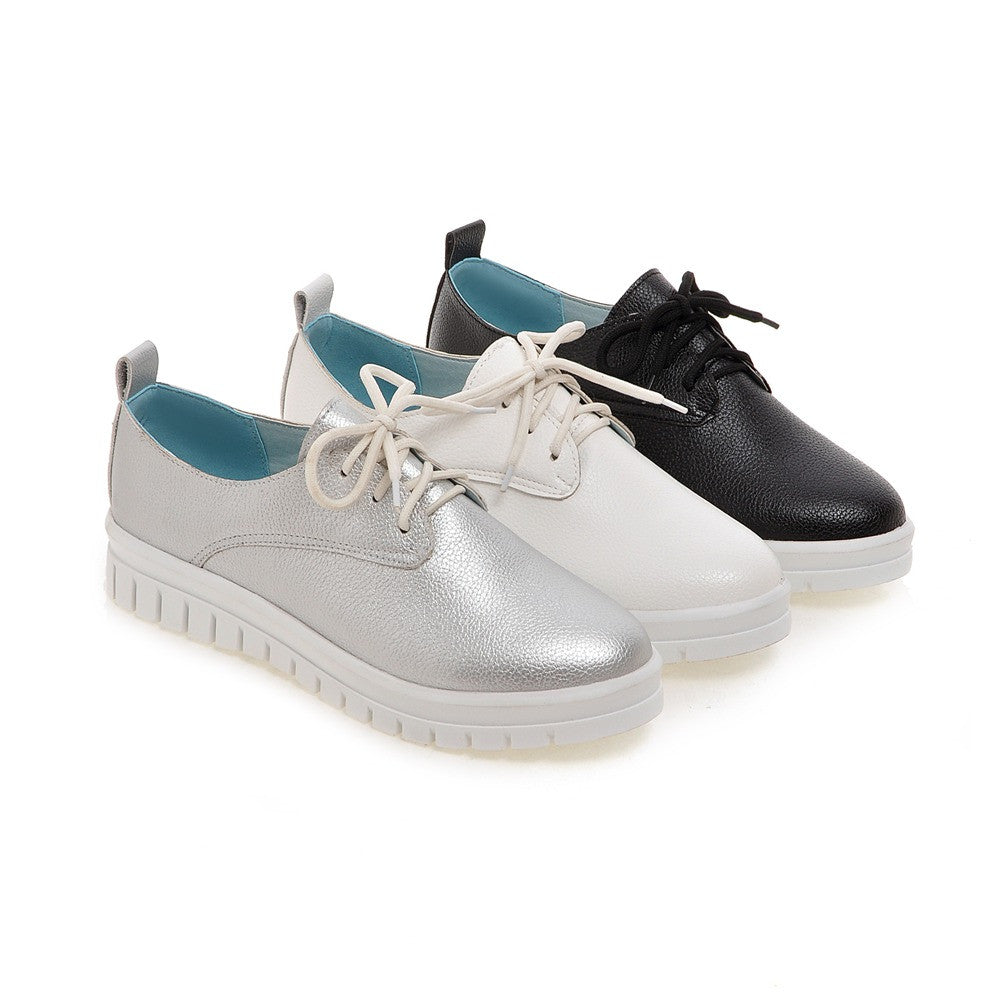 Lace Up Women Flats Casual Shoes