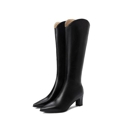 Women Pointed Toe High Heel Tall Boots