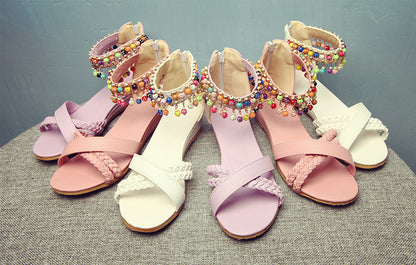 Beads Wedges Sandals Women Bohemia Beach Shoes Woman