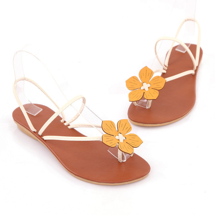 Flower Flat Slides Sandals Beach Shoes 1865