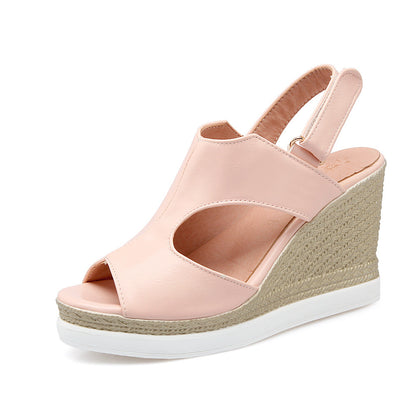 Women Buckle Wedges Sandals Platform High-heeled Shoes