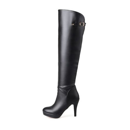 Women High Heels Platform Knee High Boots