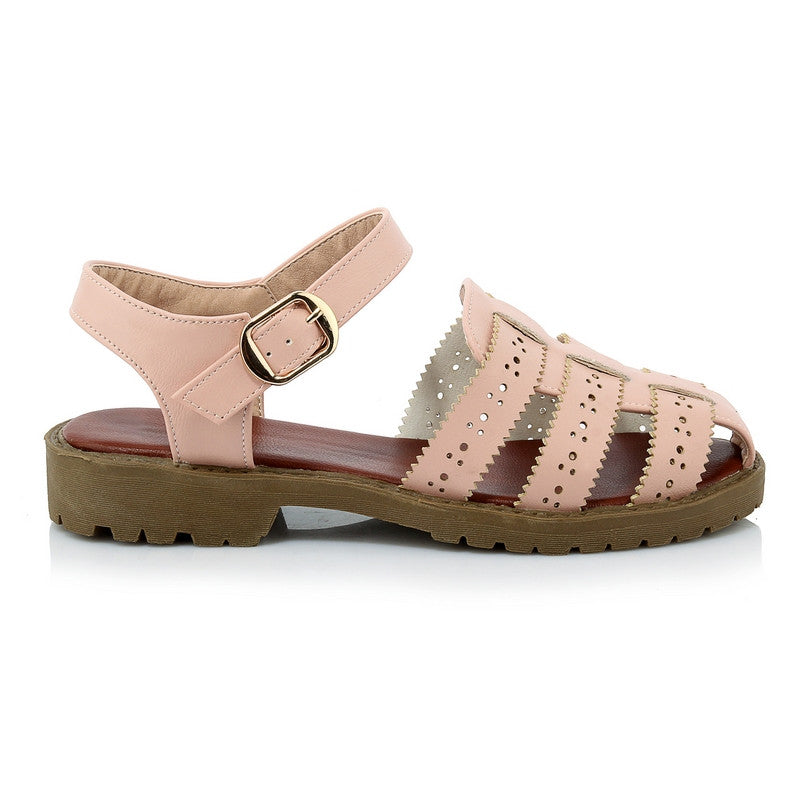 Summer Ankle Straps Sandals Flats Shoes Woman