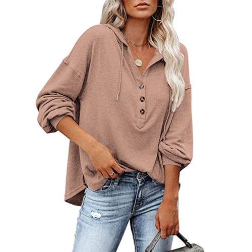 Womens Button Cardigan Solid Color Long Sleeve Sweater