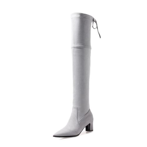 pointed toe Women High Heel Thigh High Boots