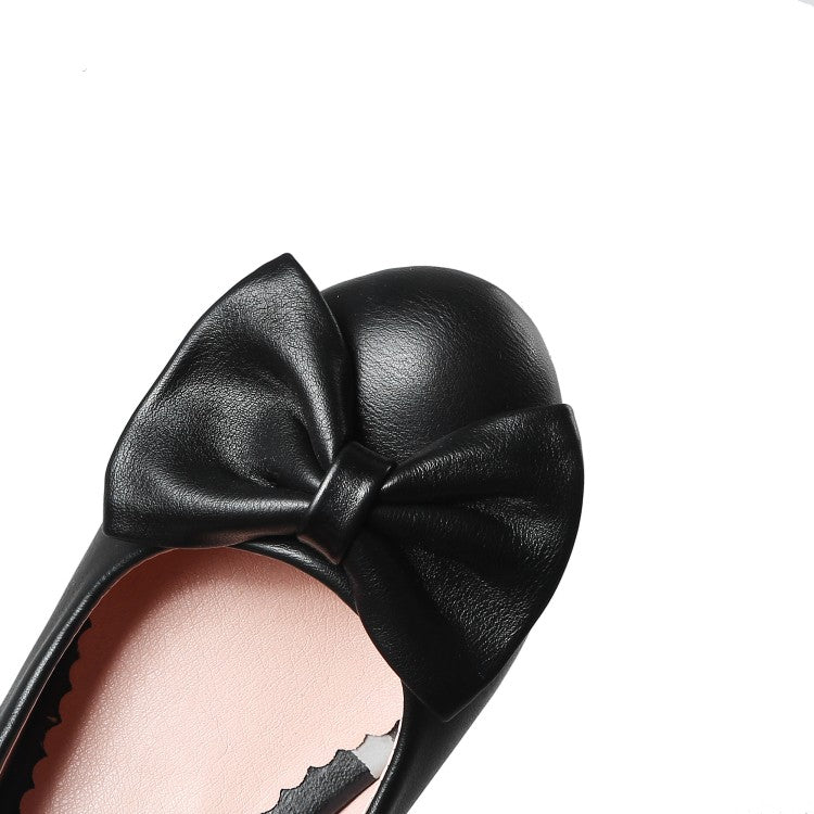 Women Pumps Ankle Straps Medium Heel Bowtie Patent Leather Shoes Woman 3535