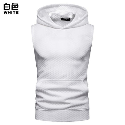 Men's Hooded Argyle Pullover Short Sleeves Hip-Hop Sports T-shirt