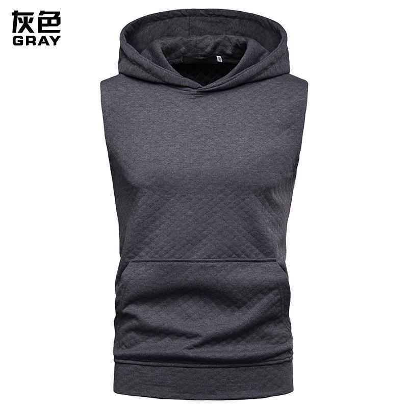 Men's Hooded Argyle Pullover Short Sleeves Hip-Hop Sports T-shirt