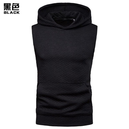 Men's Hooded Argyle Pullover Short Sleeves Hip-Hop Sports T-shirt