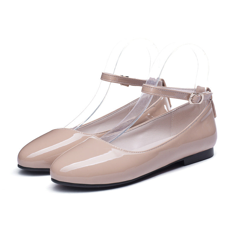 Girls Buckle Strap Flat Shoes