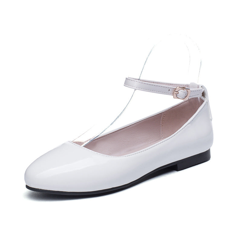 Girls Buckle Strap Flat Shoes