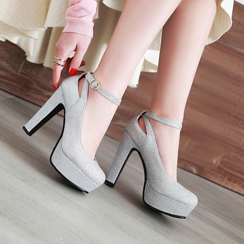 Super High Heel Women Platform Pumps Wedding Shoes