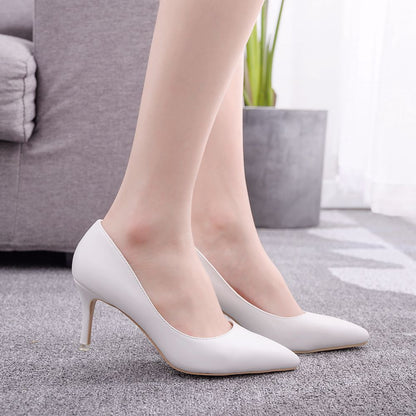 Women Stiletto Heel Pointed Toe Pumps Crystal Shoes