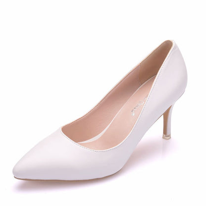 Women Stiletto Heel Pointed Toe Pumps Crystal Shoes