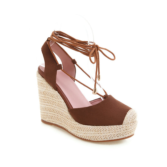 Women's Cross-strap Hollow Wedges Sandals